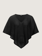 Dolman Sleeve Cut Out Loose Triangle Hem T-Shirt