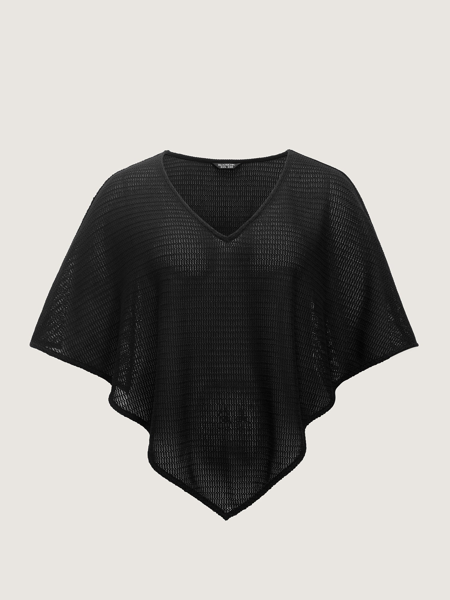 Dolman Sleeve Cut Out Loose Triangle Hem T-Shirt
