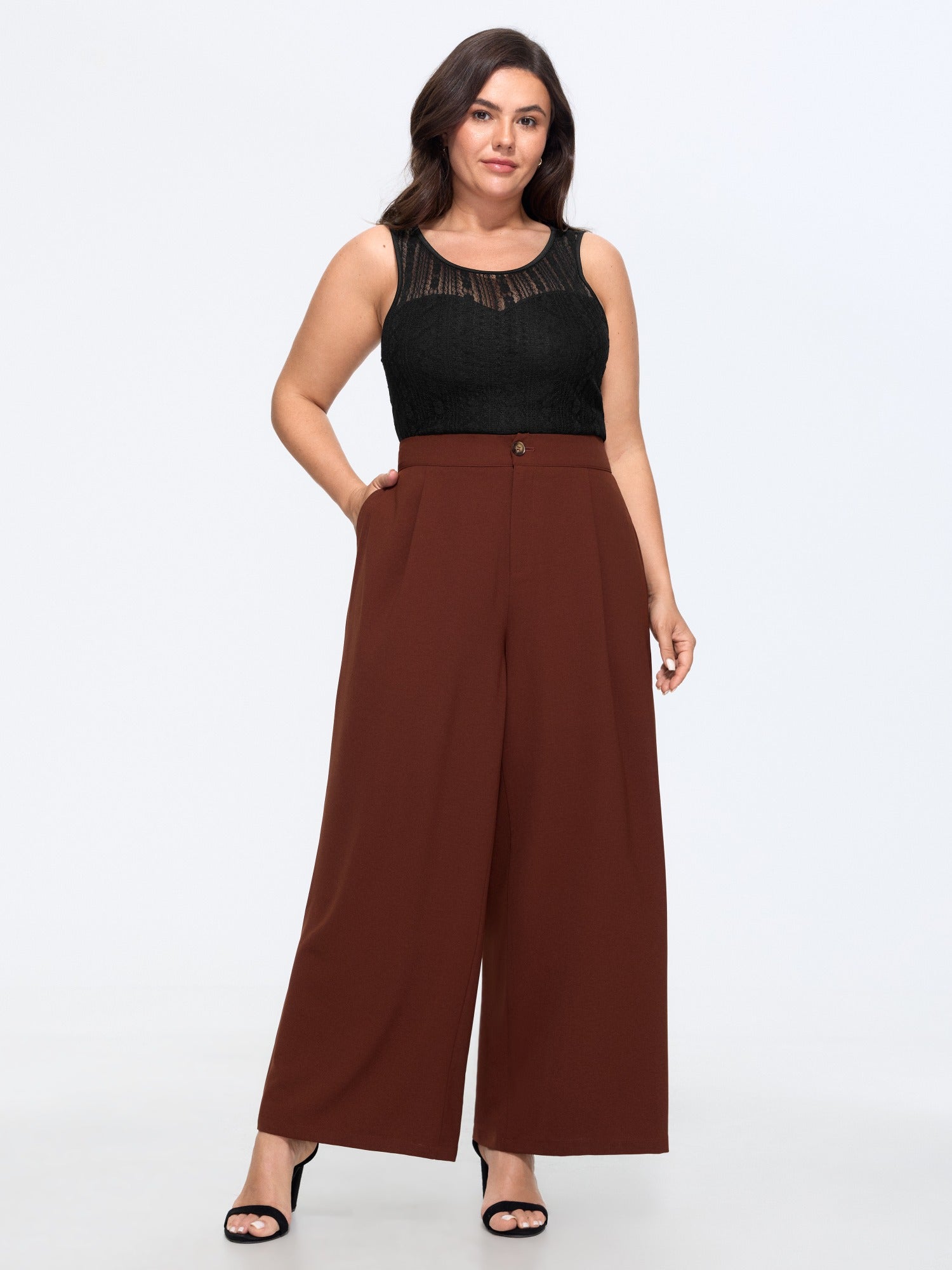 Sheer Floral Lace Layering Tank Top