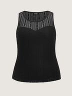 Sheer Floral Lace Layering Tank Top