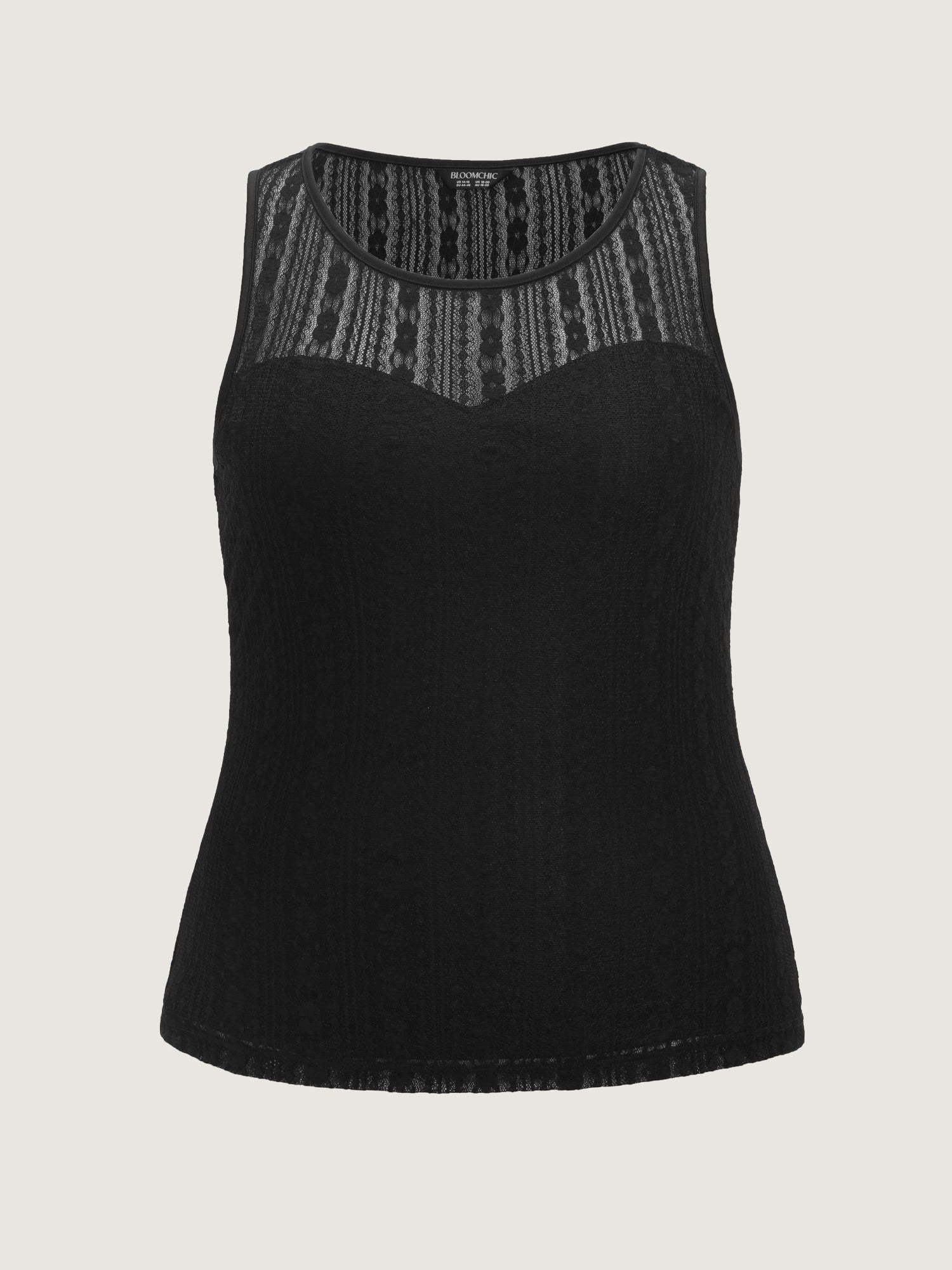 Sheer Floral Lace Layering Tank Top
