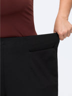 Solid Pocket Split Hem Flared Pants