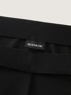 Solid Pocket Split Hem Flared Pants
