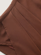 Solid Side Ruched Asymmetrical Hem Tank Top
