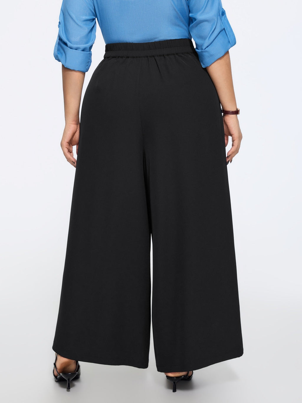 Plain Zipper Pocket Straight-Leg Pants