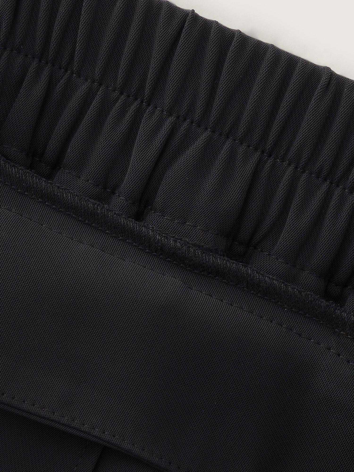 Plain Zipper Pocket Straight-Leg Pants