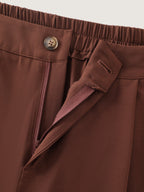 Solid Pleated High Waist Wide Leg Pants
