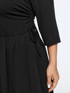 Supersoft Square Neck Adjustable Side Tie Midi Dress