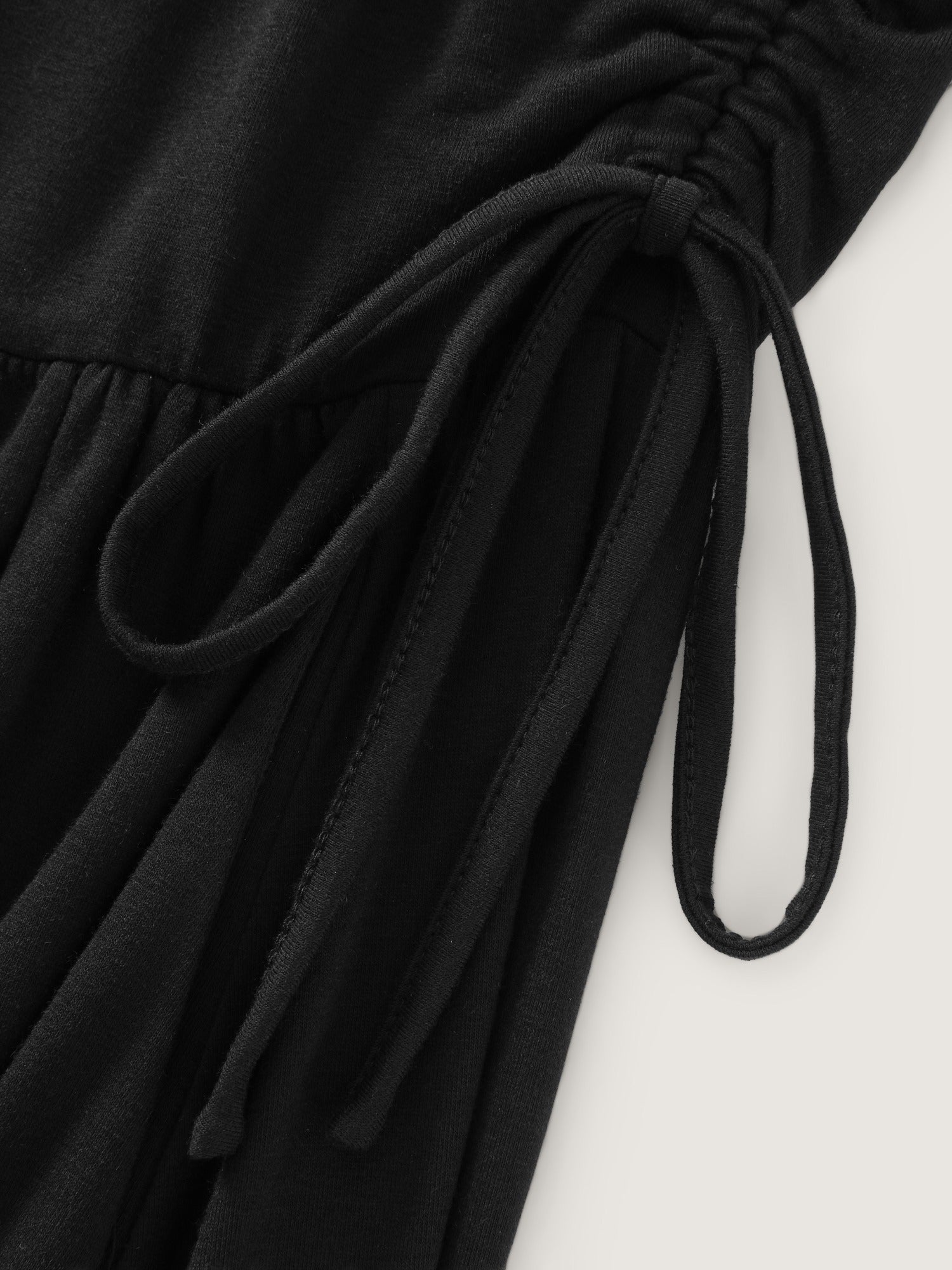 Supersoft Square Neck Adjustable Side Tie Midi Dress