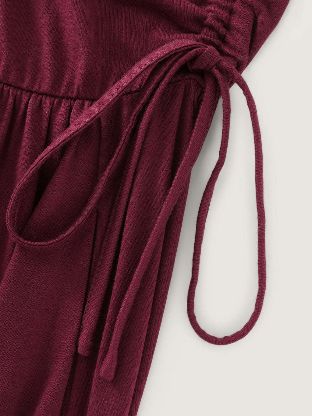 Supersoft Square Neck Side Drawstring Midi Dress