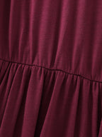 Supersoft Square Neck Side Drawstring Midi Dress