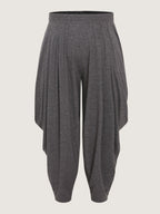 Supersoft Heather Loose Drape Harem Jogger Pants