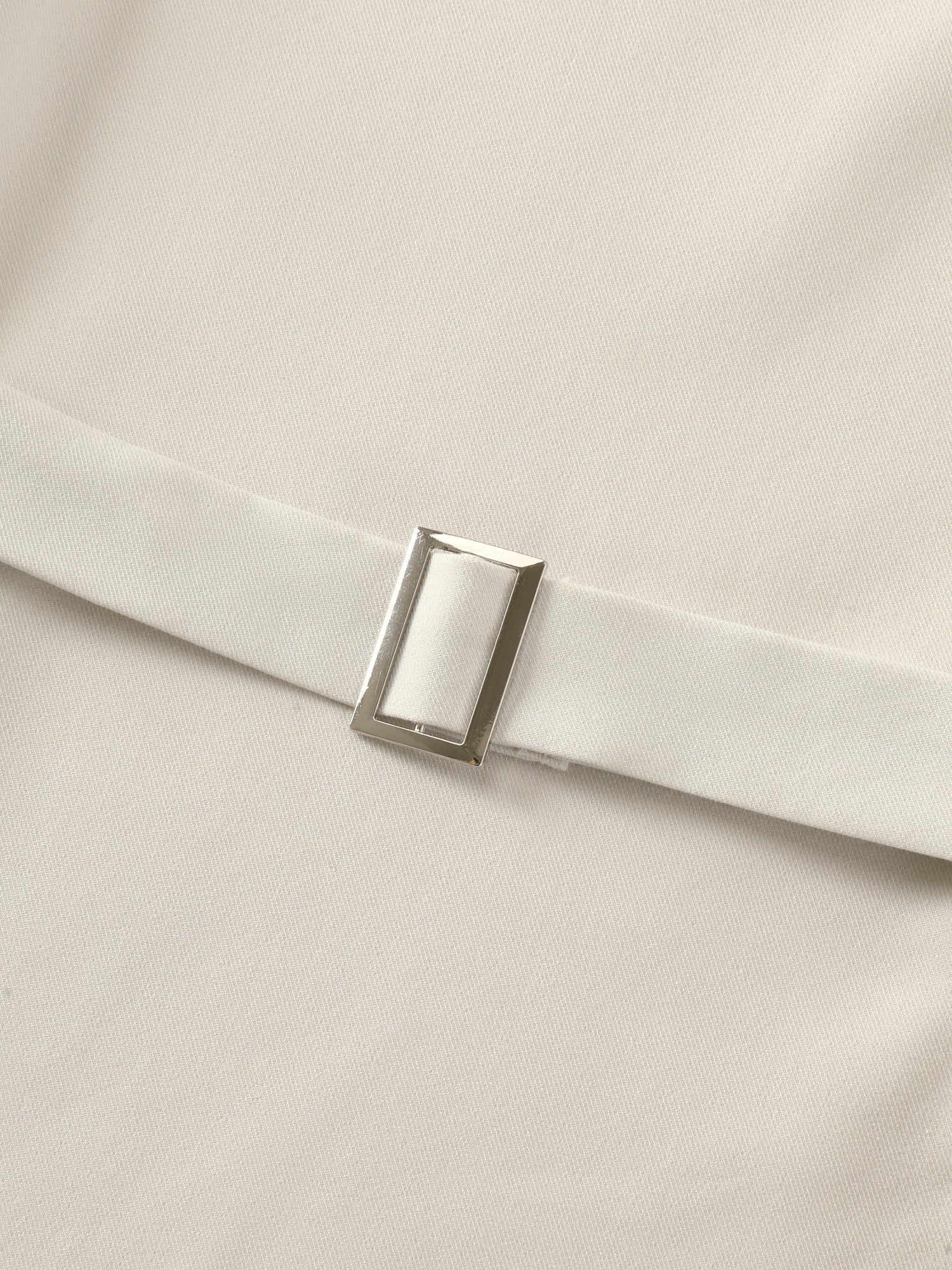V Neck Plain Back Adjustable Belt Vest