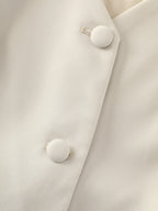 V Neck Plain Back Adjustable Belt Vest