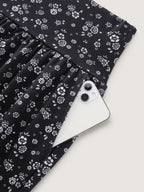 Ditsy Floral Print Drawstring Hem Jogger Pants