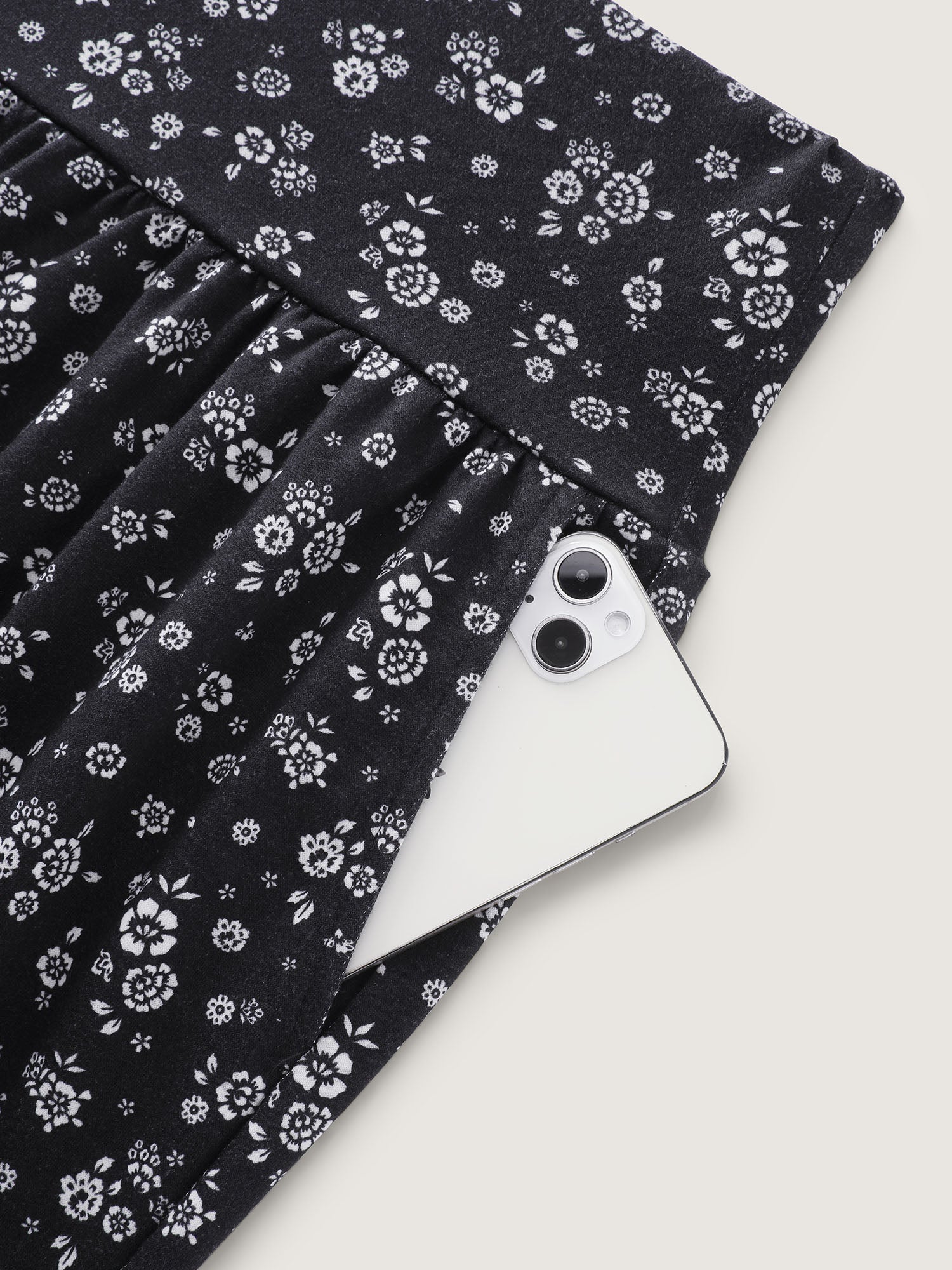 Ditsy Floral Print Drawstring Hem Jogger Pants