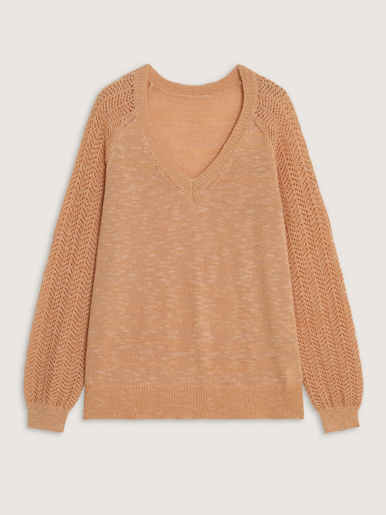 Texture Cut Out Raglan Sleeve Pullover