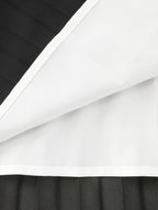 Colorblock Halter Neckline Waist-Tie Midi Dress