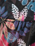 Sarong Set Tropical Print Mesh One Piece Swim