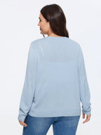 Classic Solid Crew Neck Button Down Knit Cardigan