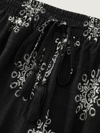 Boho Floral Print Wide Leg Pants