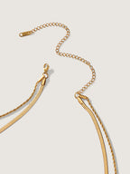 Two Layer Stacked Minimal Necklace