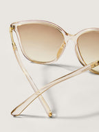 Metal Detail Cat Eye Frame Sunglasses With Box