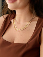 Two Layer Stacked Minimal Necklace