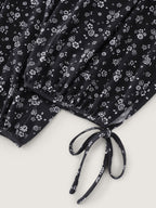Ditsy Floral Print Drawstring Hem Jogger Pants
