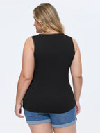 Supersoft Stretchy Floral Embroidered Tank Top