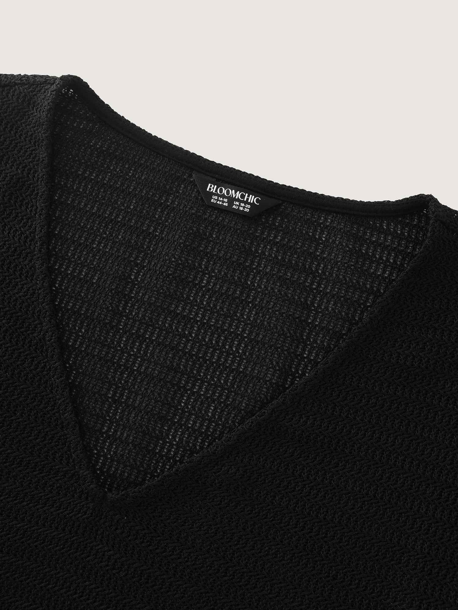 Dolman Sleeve Cut Out Loose Triangle Hem T-Shirt