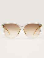 Metal Detail Cat Eye Frame Sunglasses With Box
