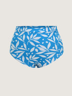 Leaf Print Crisscross Back Swim Dress