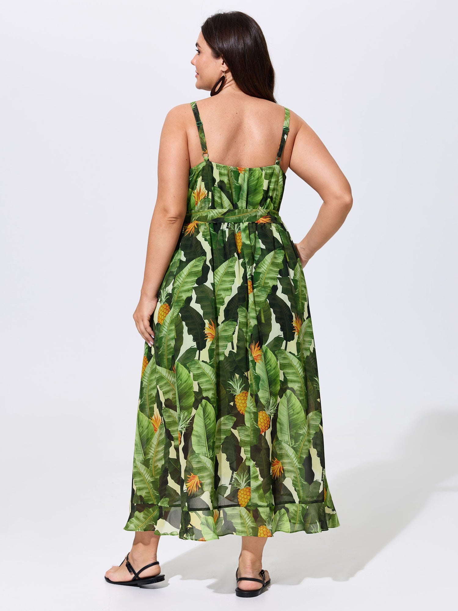 Breathabel Tropical Vacation Print Midi Dress