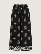 Boho Floral Print Wide Leg Pants
