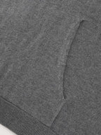 V Neck Hooded Pocket Sleeveless Sweater Vest