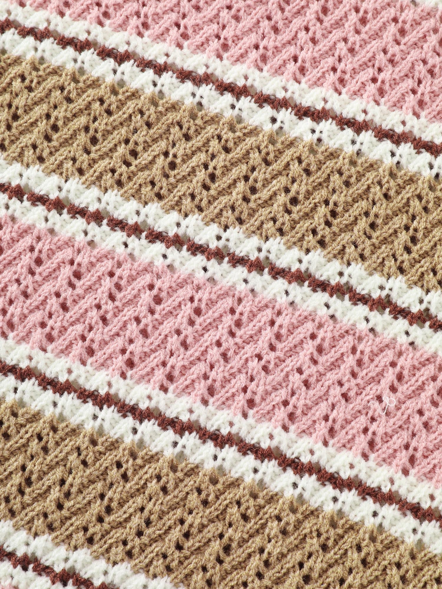 Striped Color-Block Sleeveless Sweater Vest