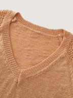 Texture Cut Out Raglan Sleeve Pullover