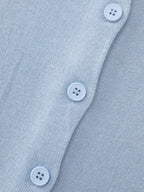Classic Solid Crew Neck Button Down Knit Cardigan