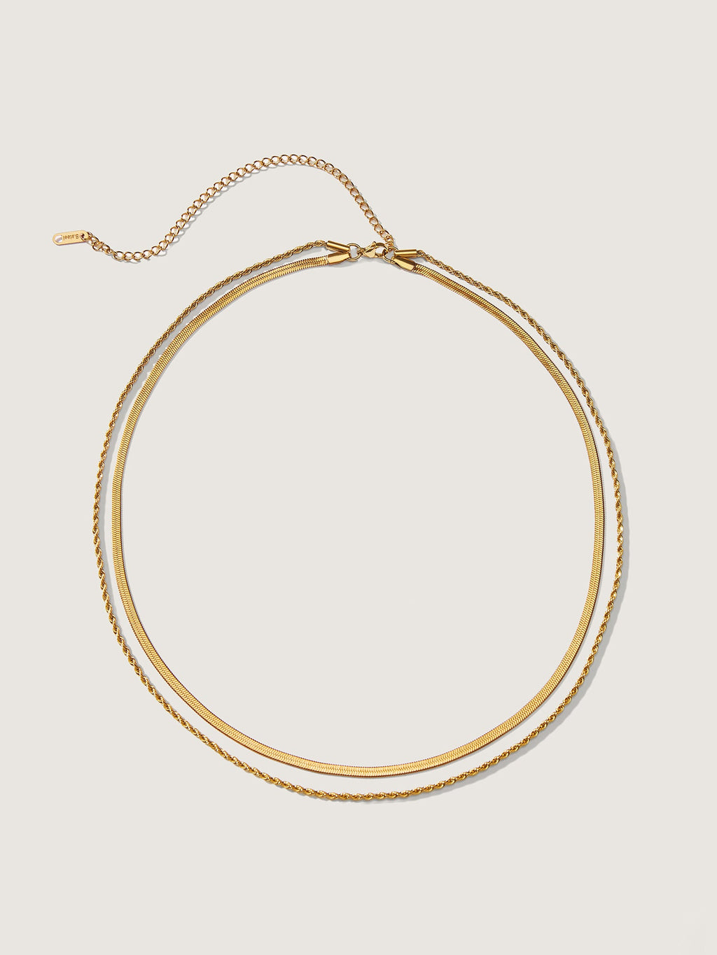 Two Layer Stacked Minimal Necklace