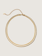 Two Layer Stacked Minimal Necklace